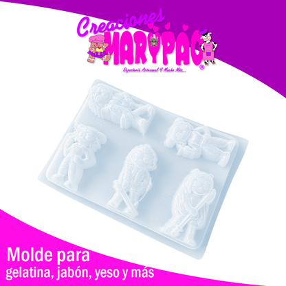 💖 Molde Guerreras K-Pop Yesitos Gelatinas Y Más 🌙✨