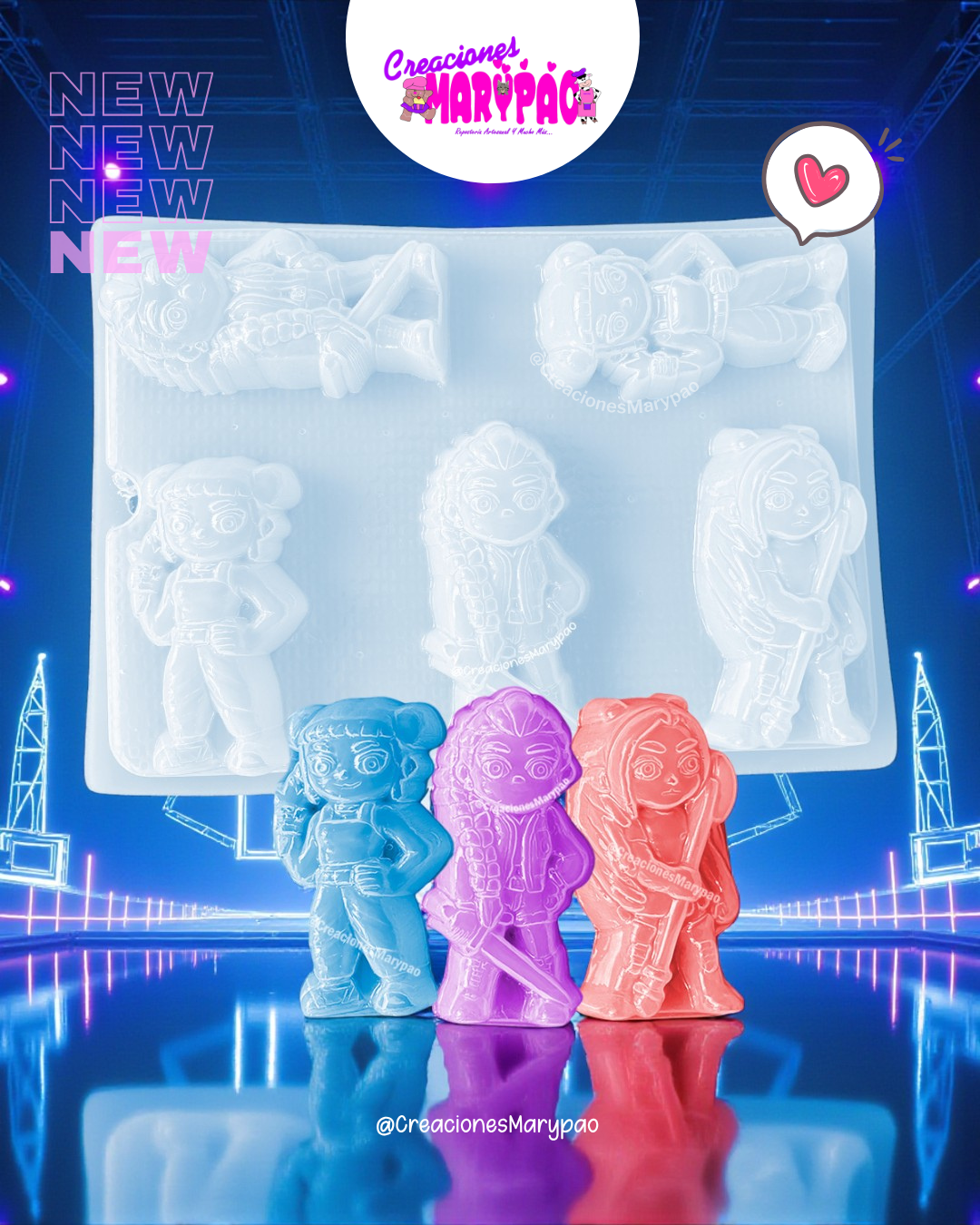 💖 Molde Guerreras K-Pop Yesitos Gelatinas Y Más 🌙✨