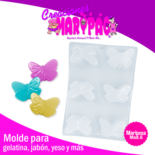 Molde Mariposa Mod.6 Jabones Gelatinas Resina