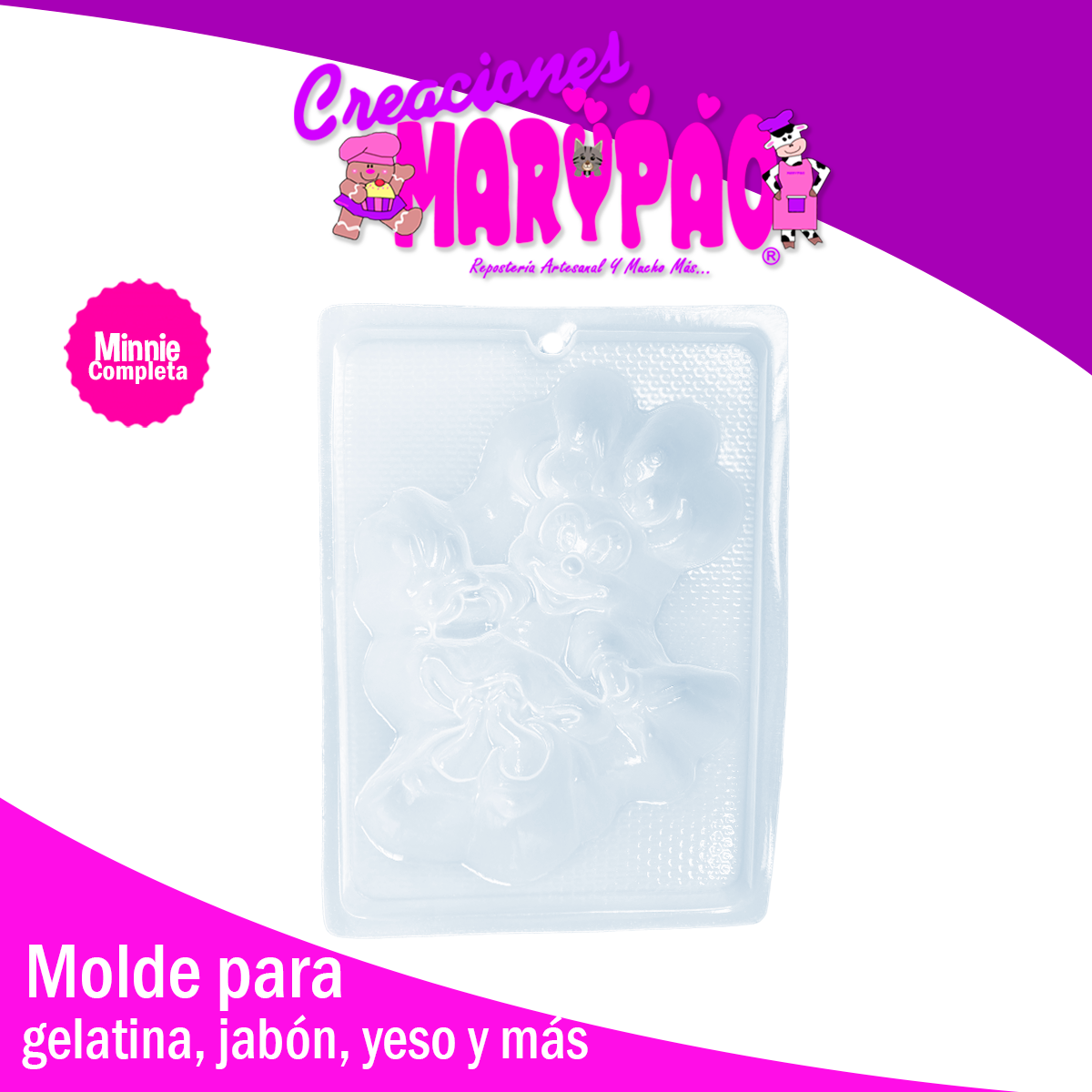 Molde Minnie Gelatinas Figuras Yeso