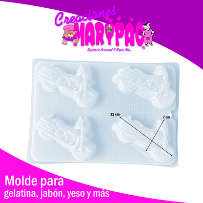 Molde Moto Motocicleta Yeso Gelatinas y Más 🏍️