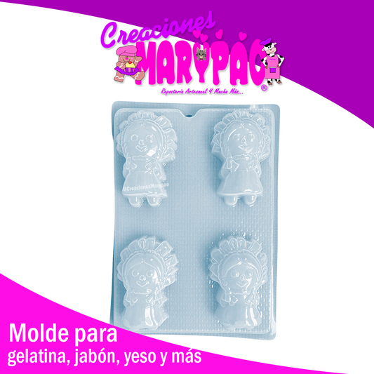 Molde Muñecas Marias Patrio Jabones Yeso Gelatinas M1