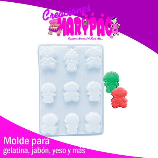Molde Muñecas Lele y Panchito