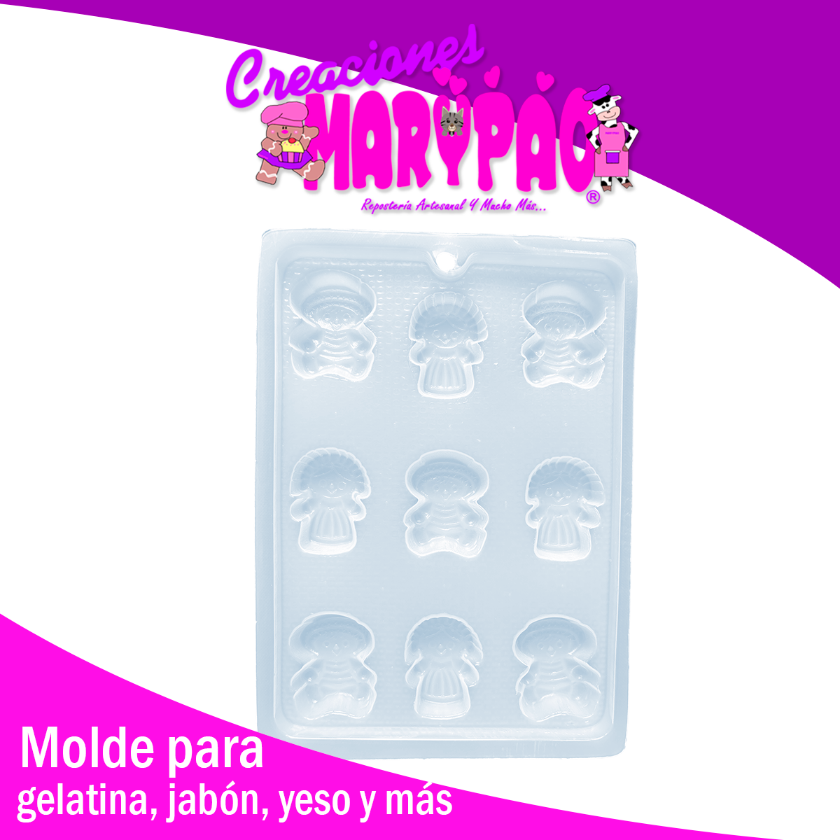 Molde Muñecas Lele y Panchito
