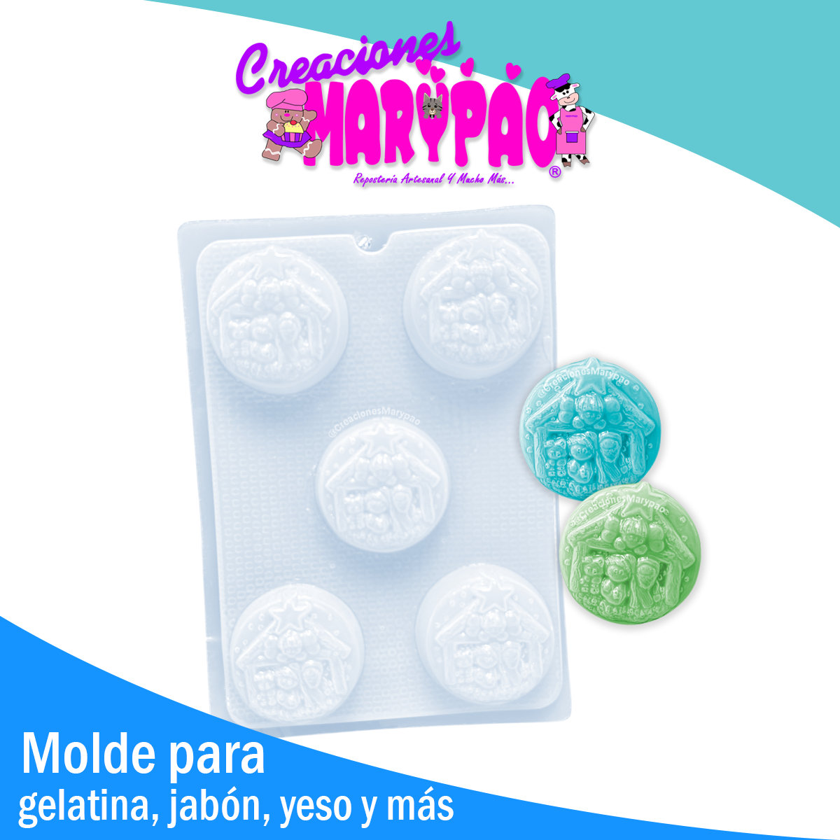 Molde Navideño Redondo de Pesebre Nacimiento