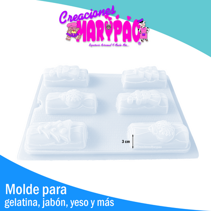 Molde Navideño Troncos Decorados 🎅