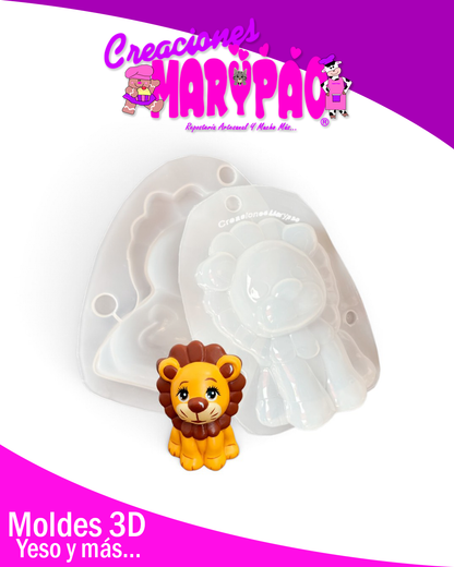 🦁✨ Molde Alcancía León - Colección Safari 🌿
