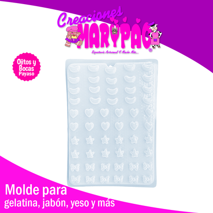 Moldes Para Ojos Bocas Cara de Payaso Gomitas