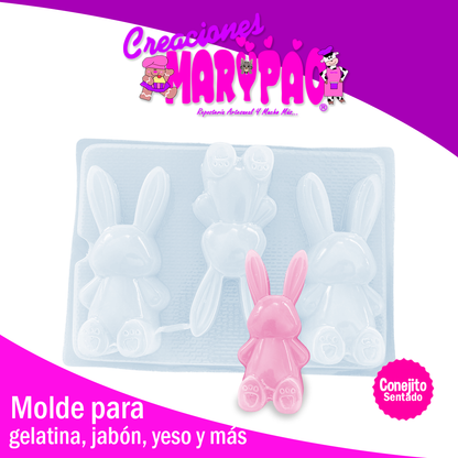 Molde Conejo Pascua Jabones Gelatinas Yeso