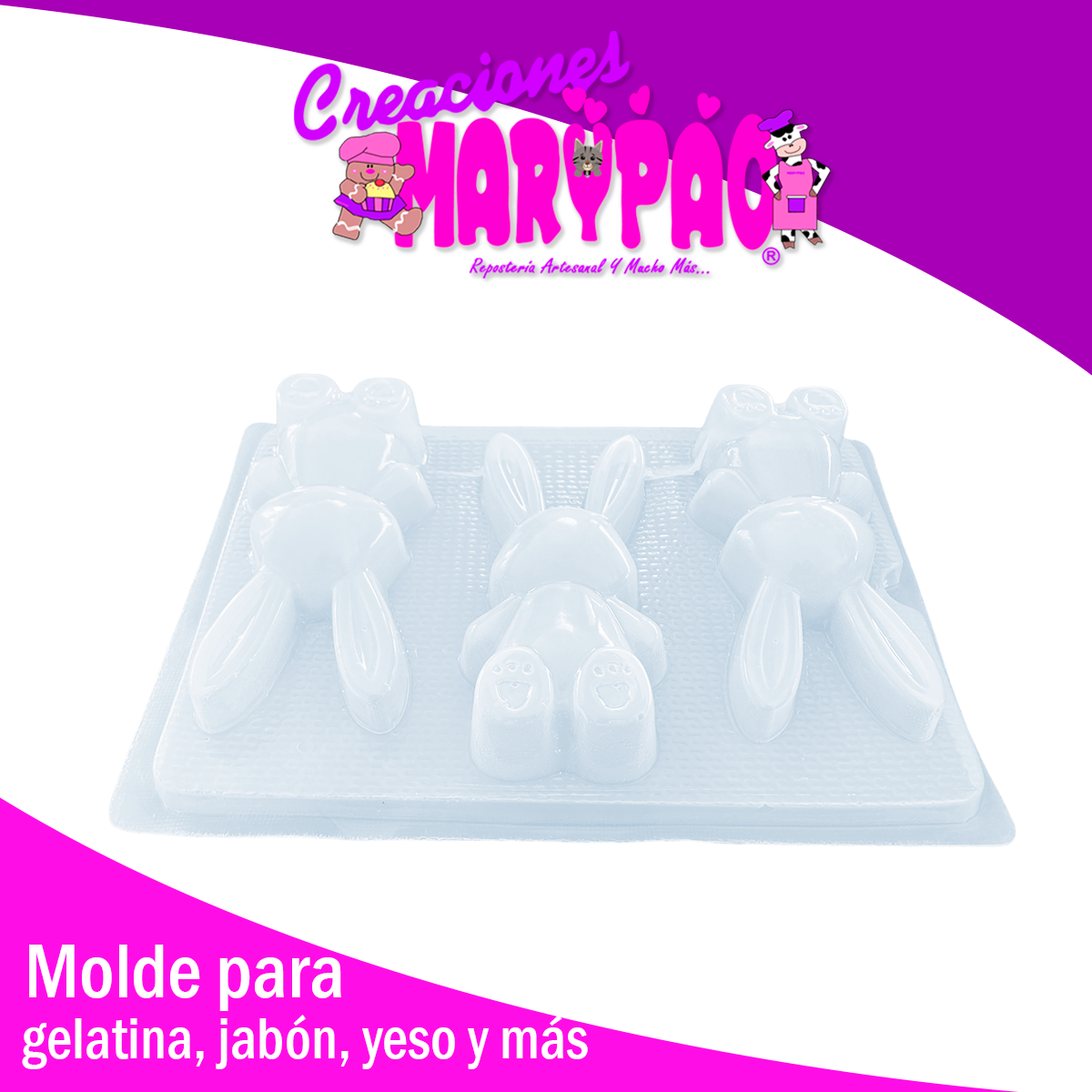 Molde Conejo Pascua Jabones Gelatinas Yeso