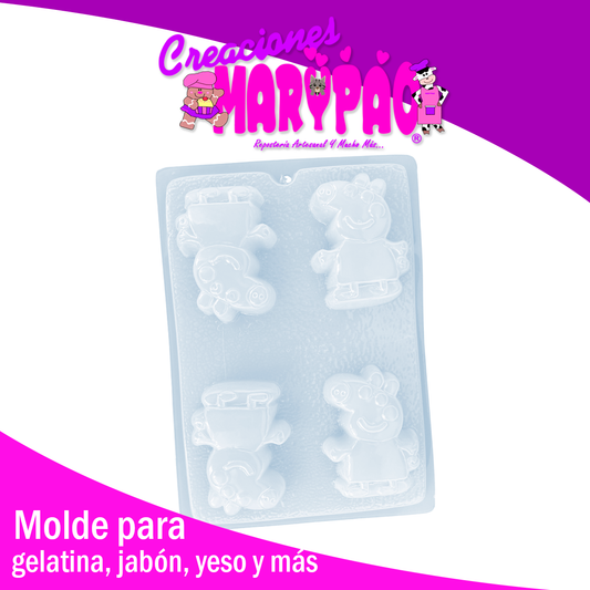 Molde Cerdita Para Jabones Gelatinas Yeso