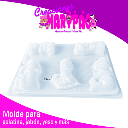 Molde Princesas Gelatinas, Yesitos y Más👑