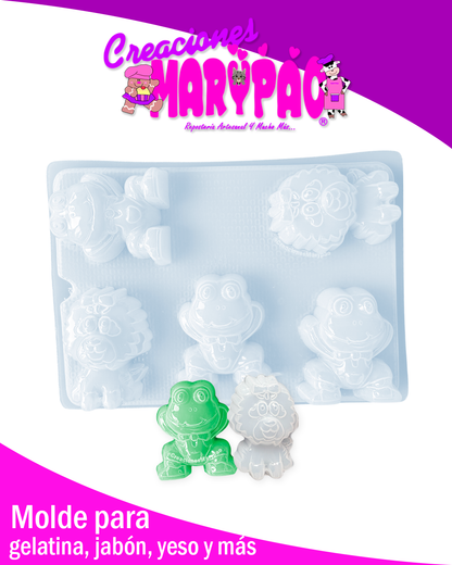 🐸🐶Molde Rana René y Galleta Inspirado en Lara Campos✨