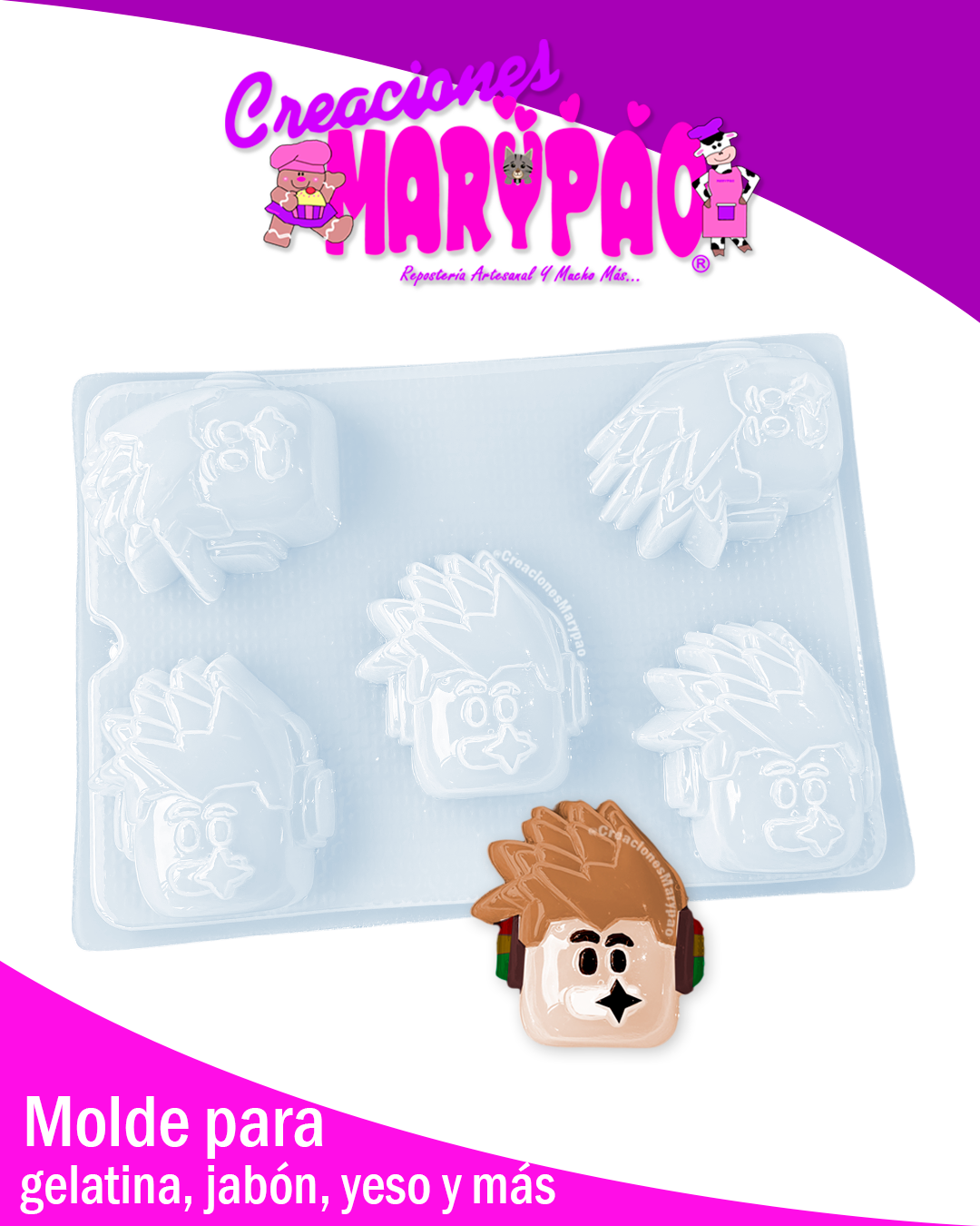 🎮Molde Roblox Cara Yesitos Gelatinas Y Más