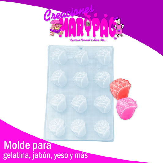 Molde Rosas Mod. 2 Jabón Gelatina Gomitas Día De La Madre