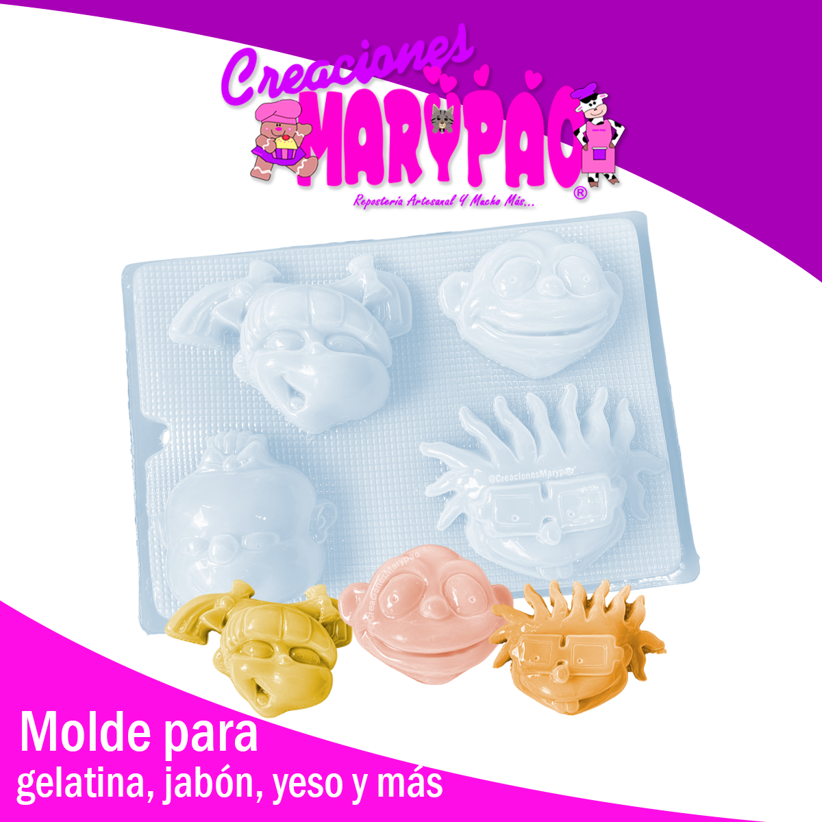 Molde Rugrats Jabón Gomita Chocolate