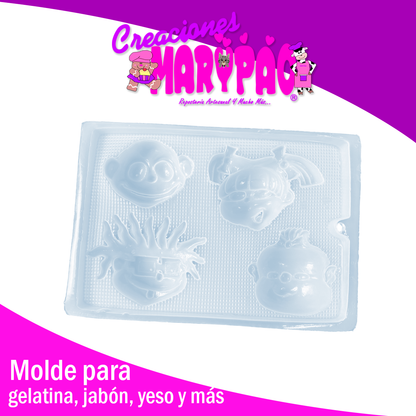 Molde Rugrats Jabón Gomita Chocolate