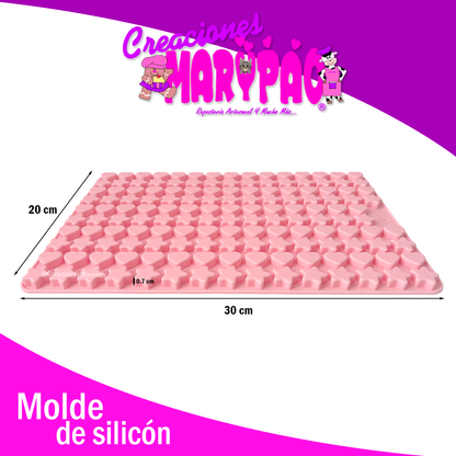 ⭐💖 Molde de Silicón Mini Estrellas y Corazones 💖⭐