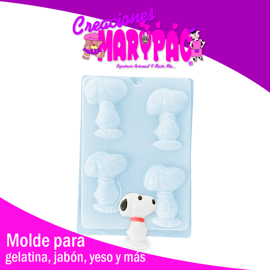 Molde Snoppy Para Gelatinas Jabones Yeso Resina