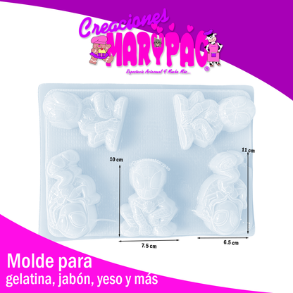 🕷️Molde Spidey y Sus Amigos Yesitos Gelatinas y Más🕷️