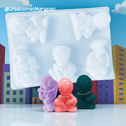 🕷️Molde Spidey y Sus Amigos Yesitos Gelatinas y Más🕷️