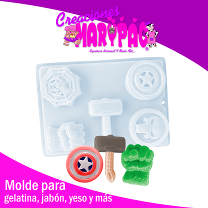 Molde Escudos Superhéroes M2