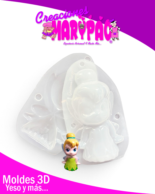 🧚‍♀️Molde Para Alcancías De Yeso Tinkerbell✨