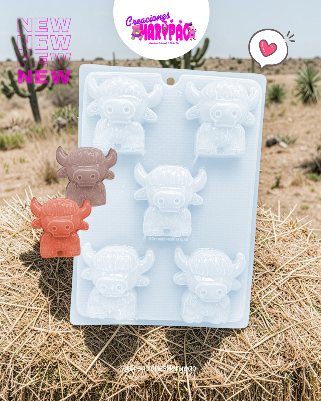 Molde Toro Torito Figuras de Yeso Jabones Gelatinas 🐂