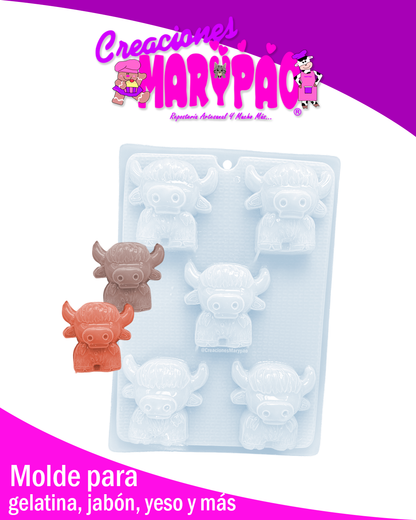 Molde Toro Torito Figuras de Yeso Jabones Gelatinas 🐂