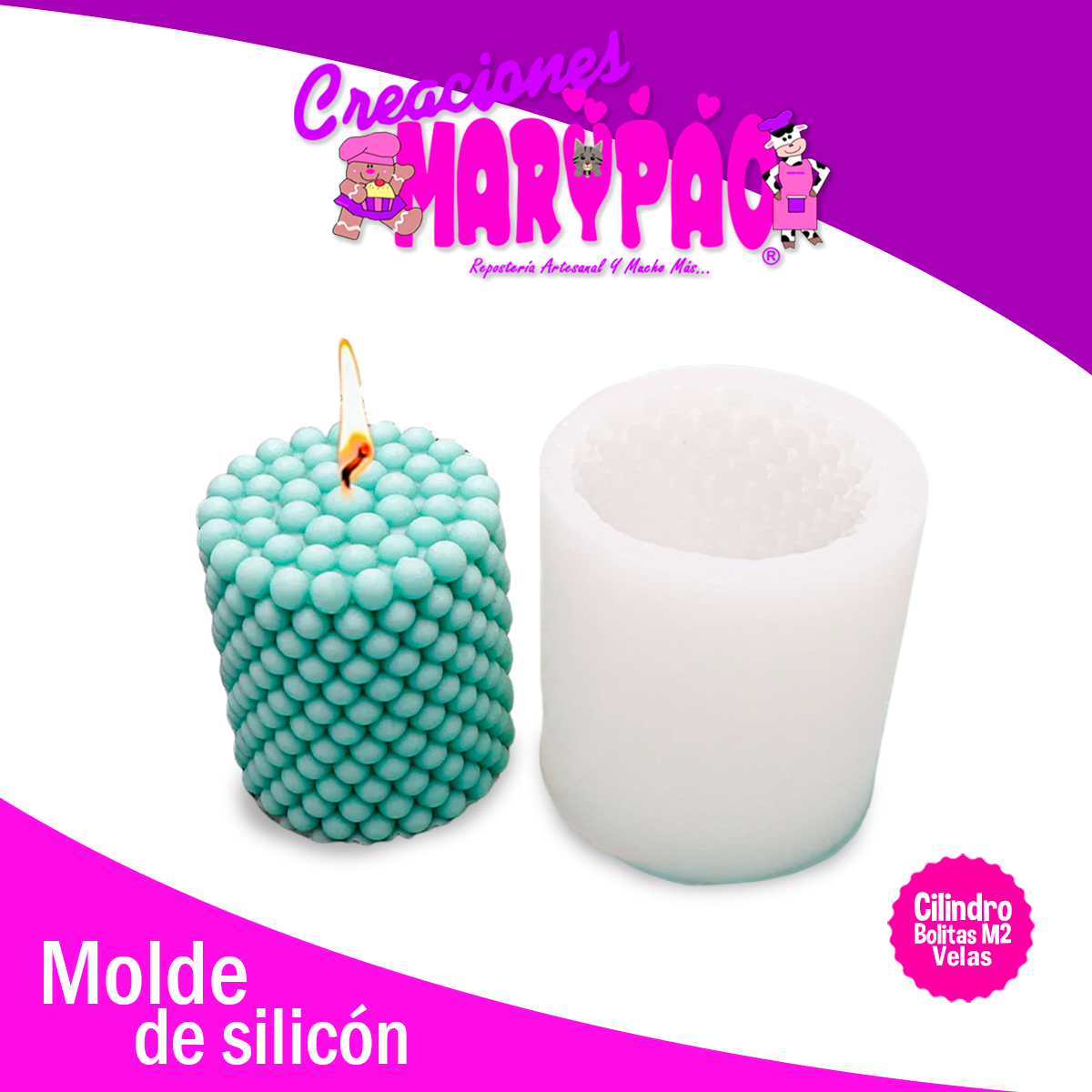 Molde De Silicón Para Velas Bolitas Esferas Mod.2