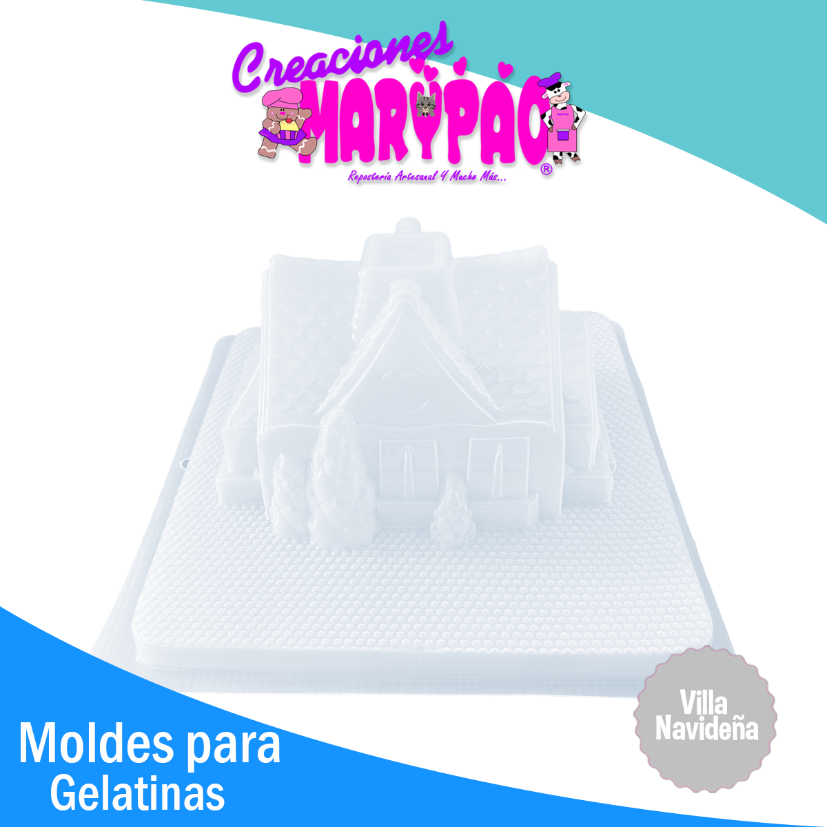 Molde Para Gelatinas Navidad Villa Navideña 3D