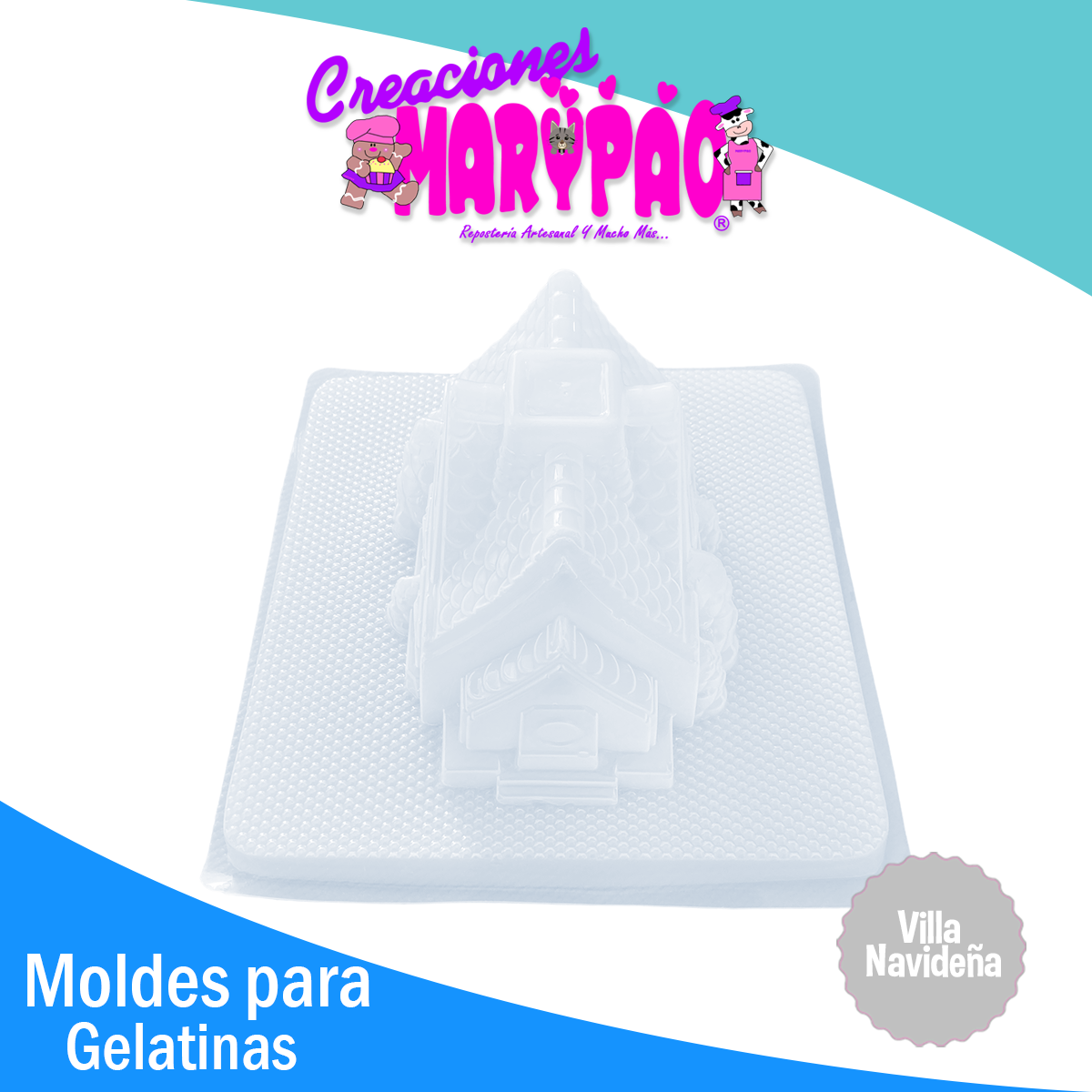 Molde Para Gelatinas Navidad Villa Navideña 3D