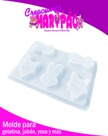 🐰🦊 Molde Inspirado en Zootopia – Judy & Nick Yesitos Gelatinas Y Más✨