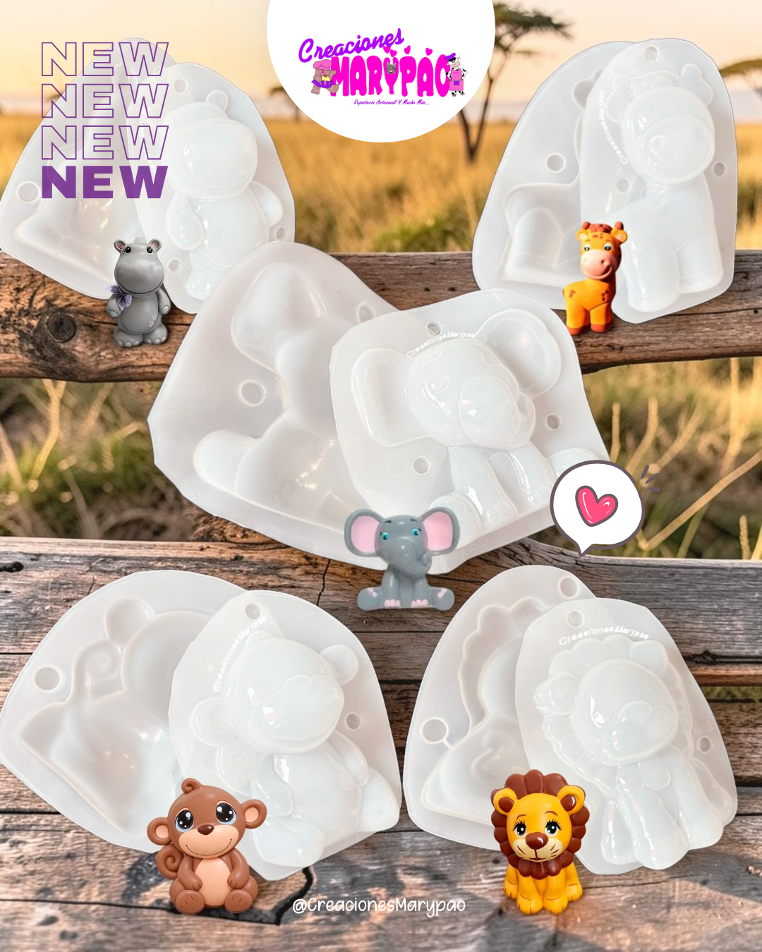 🦁✨ Molde Alcancía León - Colección Safari 🌿