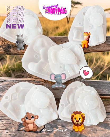 🦁✨ Molde Alcancía León - Colección Safari 🌿