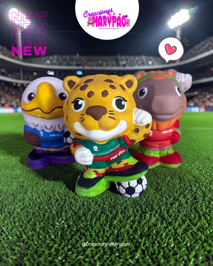 Molde Para Alcancías de Yeso Mundial 2026 Mascotas Jaguar🐆