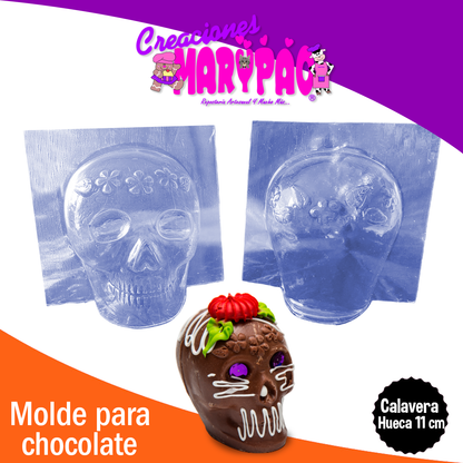 Molde Calavera Hueca 11 cm Chocolate Halloween Dia de Muertos