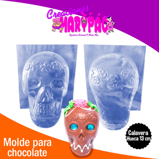 Molde Calavera Hueca 13 cm Chocolate Día de Muertos