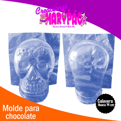 Molde Calavera Hueca 14 cm Chocolate Halloween Dia de Muertos