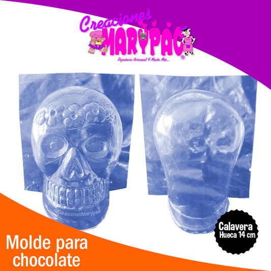 Molde Calavera Hueca 14 cm Chocolate Halloween Dia de Muertos