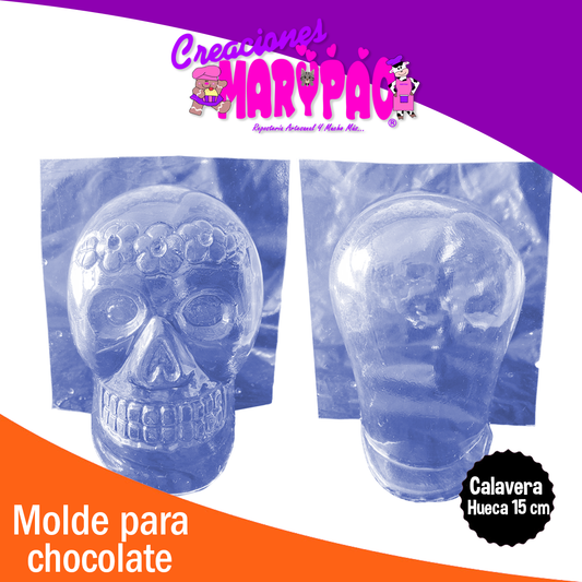 Molde Calavera Hueca 15 cm Chocolates Dia de Muertos