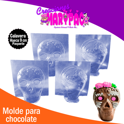 Moldes Calavera Hueca 9 cm Chocolate Dia de Muertos