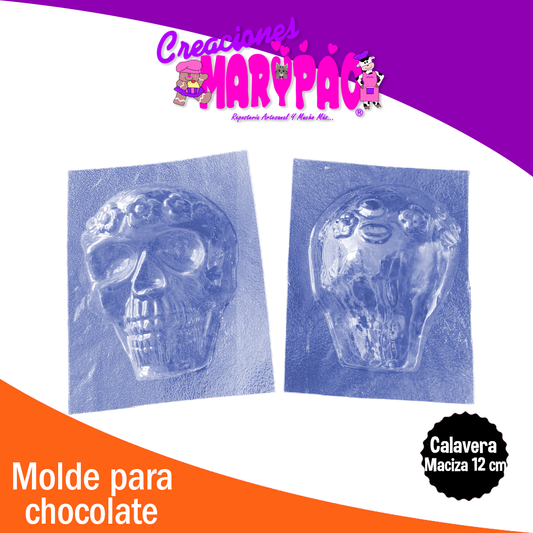 Molde Calavera 12 cm Chocolate Macizo Halloween Dia de Muertos