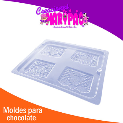 Moldes Paletas de Chocolate Calaveras y Papel Picado Día de Muertos