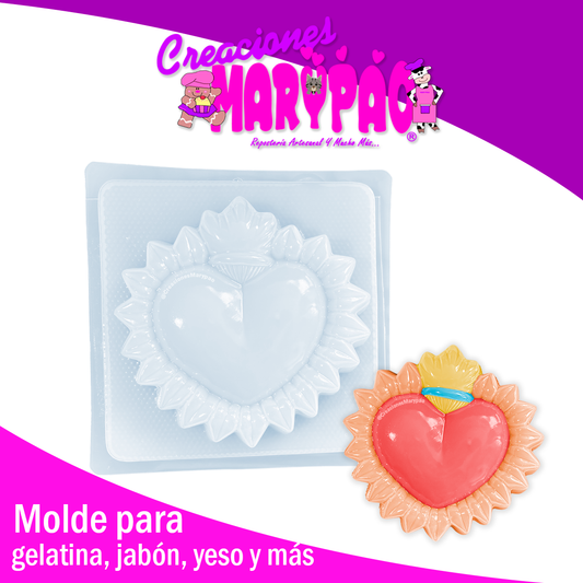❤️Molde Corazones Milagritos Mexicanos Diseño Grande Fuego🔥