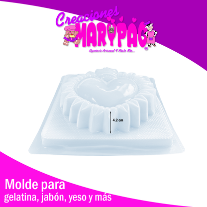 ❤️Molde Corazones Milagritos Mexicanos Diseño Grande Fuego🔥