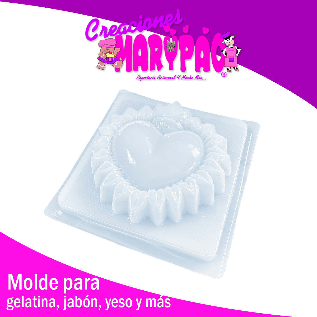 ❤️Molde Corazones Milagritos Mexicanos Diseño Grande Fuego🔥