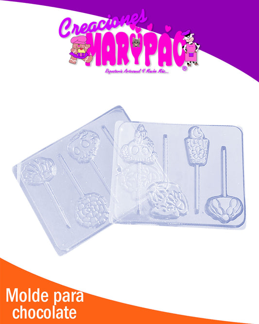 Moldes Paletas de Chocolate Día de Muertos Ofrenda🏵️