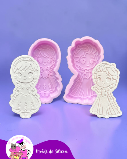 ❄️✨Moldes de Silicón Princesas Hermanas✨