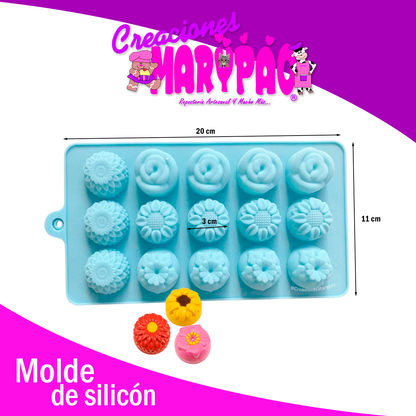 🌸✨ Pack de 2 Moldes de Silicón Flores – Ideal para Chocolatería y Bombonería ✨🌸